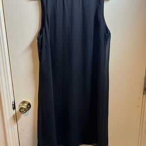 SLNY Black Sleeveless Midi Dress